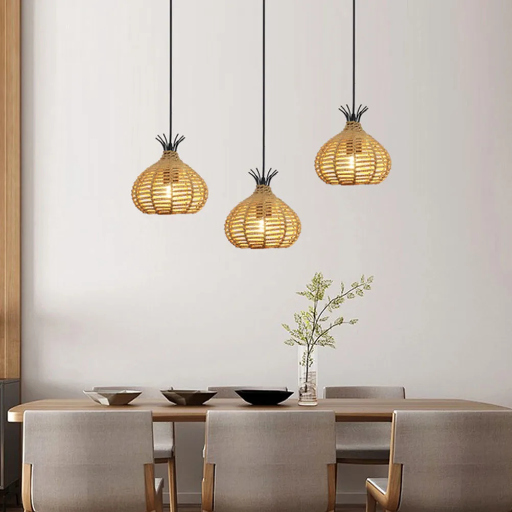 

1Pcs Rustic Rope Craft Ceiling Light Fine Workmanship Hanging Restaurant Bar Indoor Pendant Light Decor
