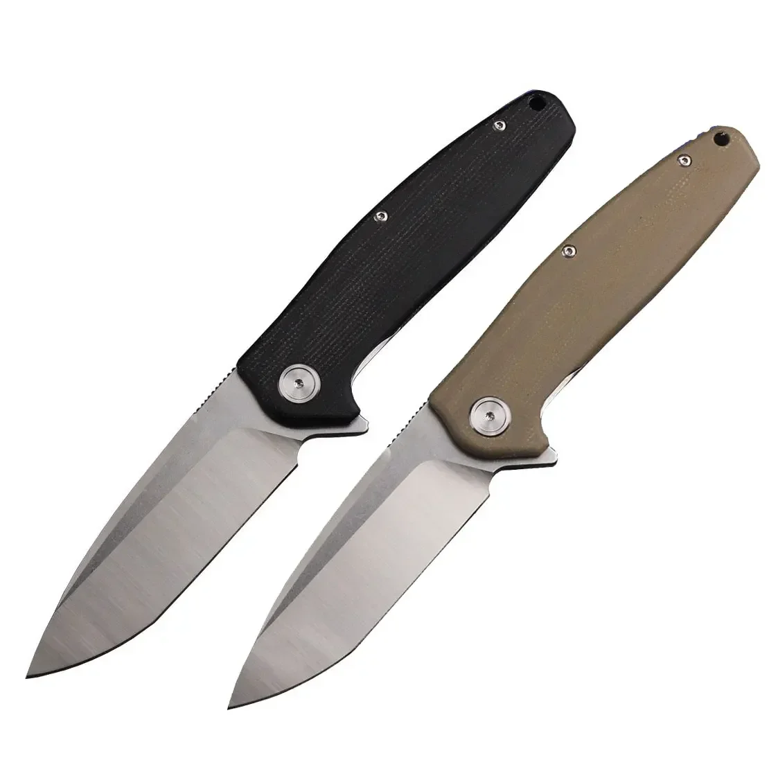 

Складной нож 14C2 8N со стальным лезвием и быстрооткрывающимся шарикоподшипником, льняная ручка, уличные карманные ножи для кемпинга, нож для самообороны для мужчин