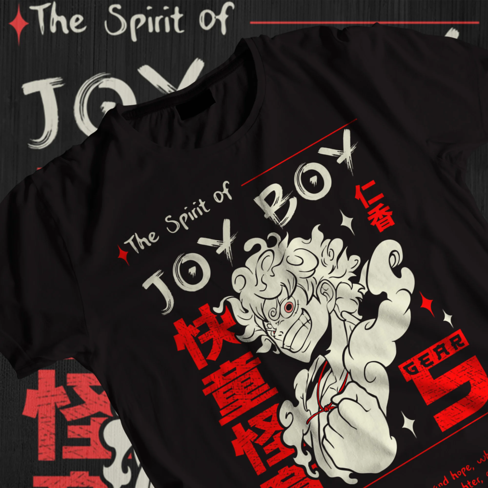 

Высококачественная хлопковая футболка с детальным аниме-артом для любителей действий и приключений.