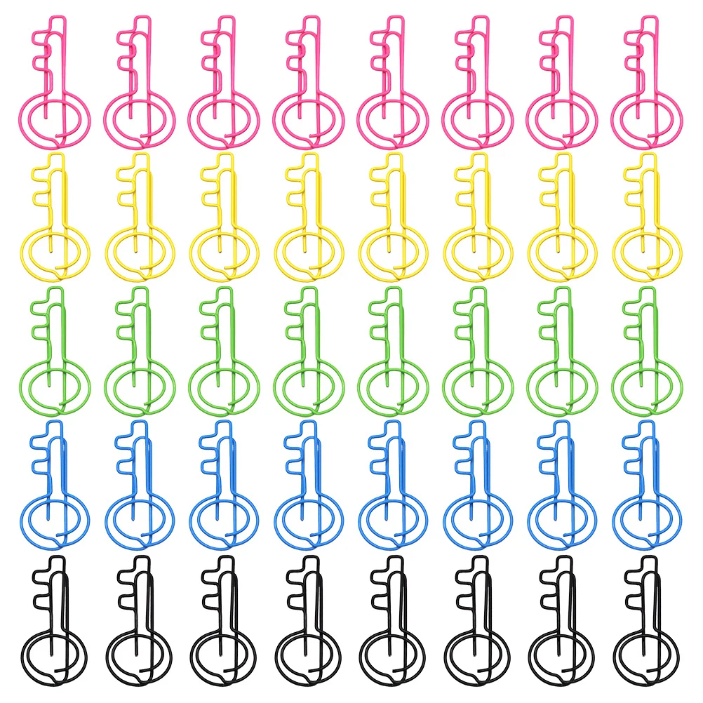 

50Pcs Key Shaped Office Paperclips Metal Novelty Clips for Document File Organization School Home Stationery Cute Key Paperclips