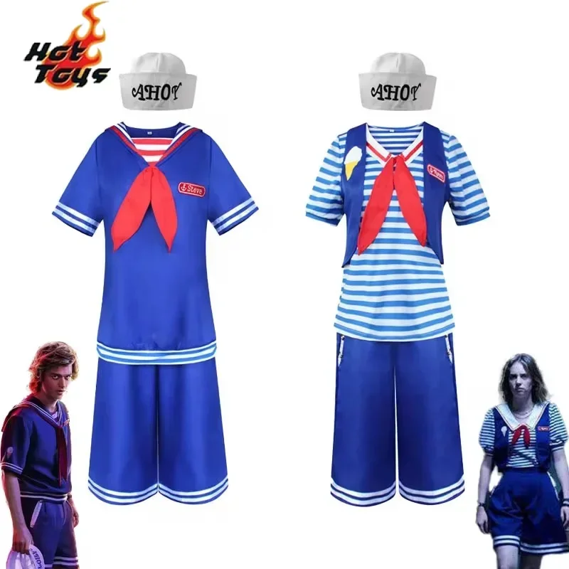 أزياء الهالوين C.Steve Harrington التأثيرية للبالغين، قميص، بنطلونات، فاتحة، جلاشيورز، فيت دي كرنفال