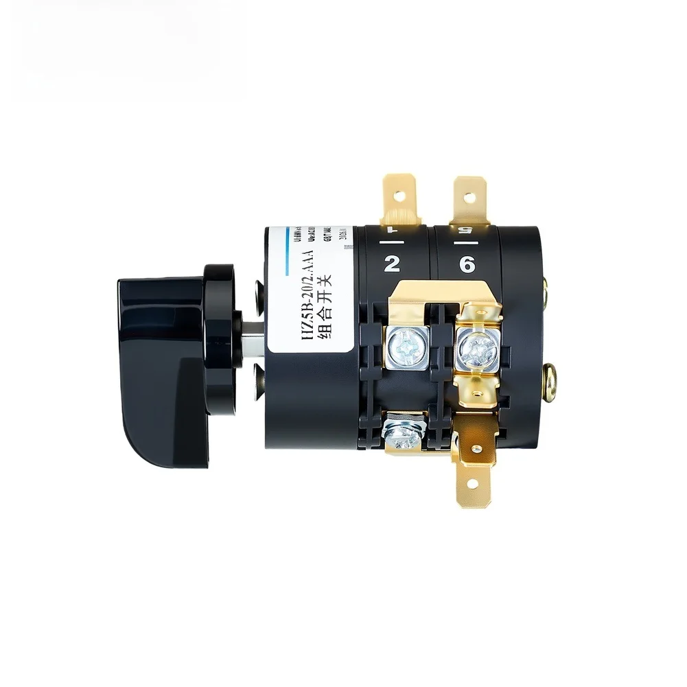 HZ5B-20/2.AAA 3-Gear Rotary Combination Switch 20A AC380V 660V 2-Terminal Flame Retardant High Temperature Resistant Industrial