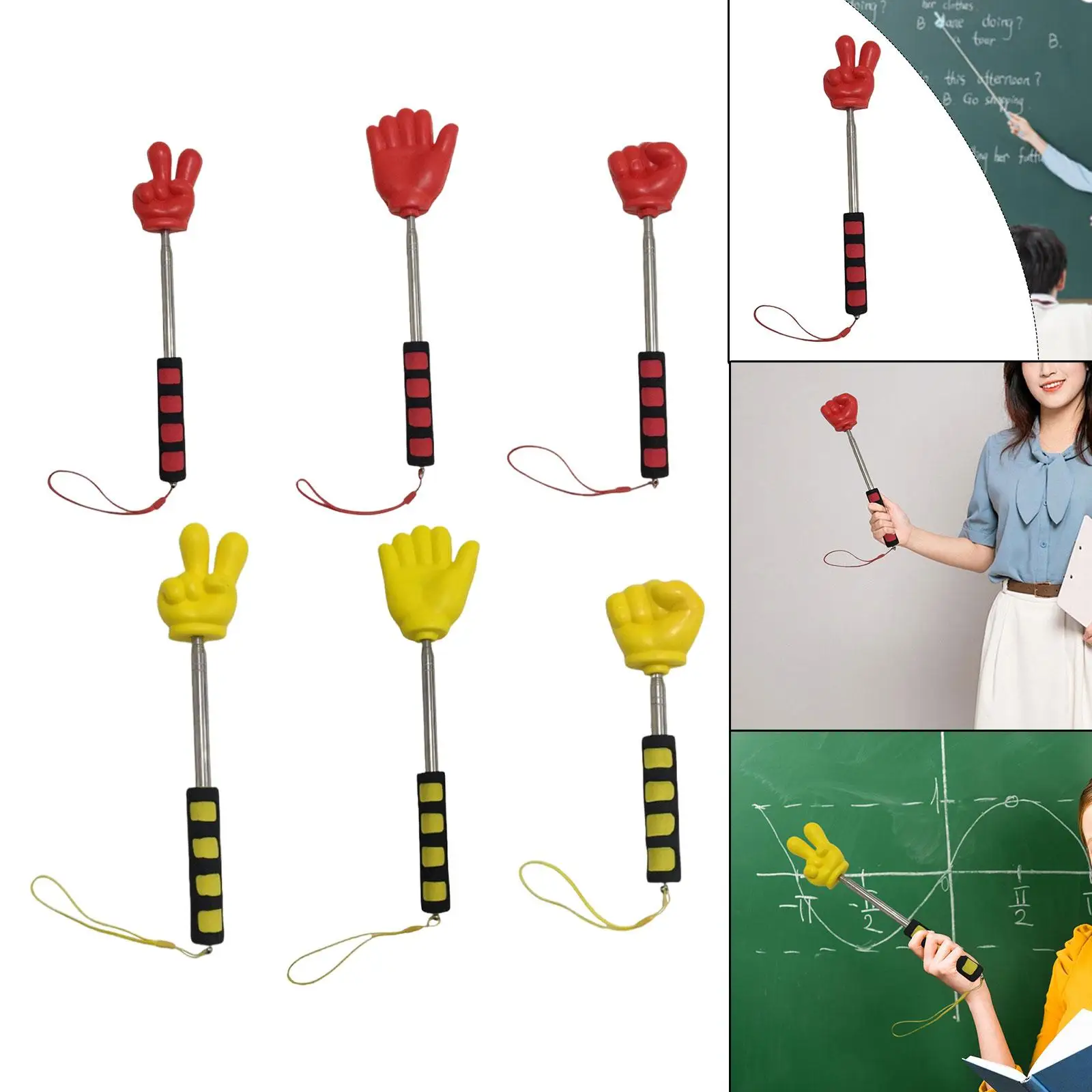 Telescopic Teacher Pointer Mini Hand Teaching Pointers Extendable Hand Pointer for Presentation