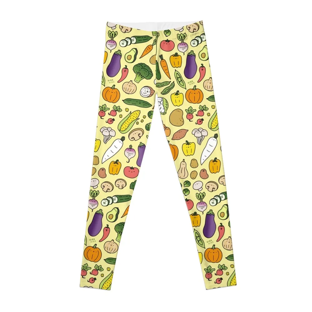 

Veggie Friends Doodle Leggings sporty woman gym gym pants Womens Leggings