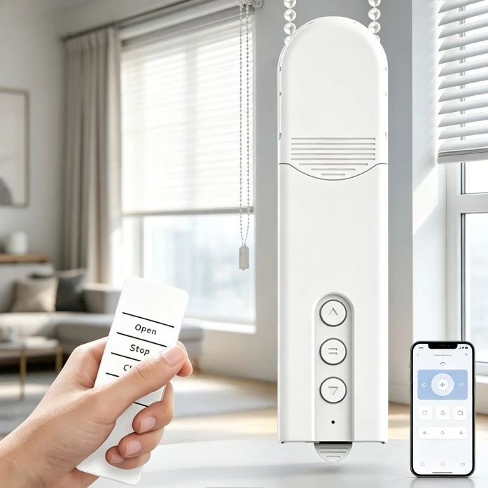 Smart Home Electric Roller Shade Robot, Bluetooth Remote Control Roller Blind Motor