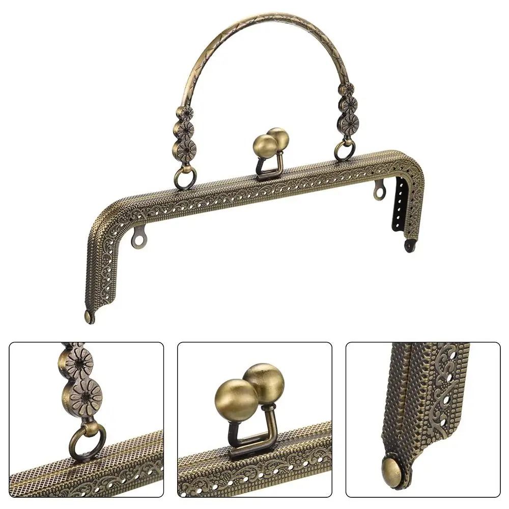 Metal Purse Frame Purse Clasp Frame Bag Kiss Clasp Lock for DIY Craft Purse Bag Making