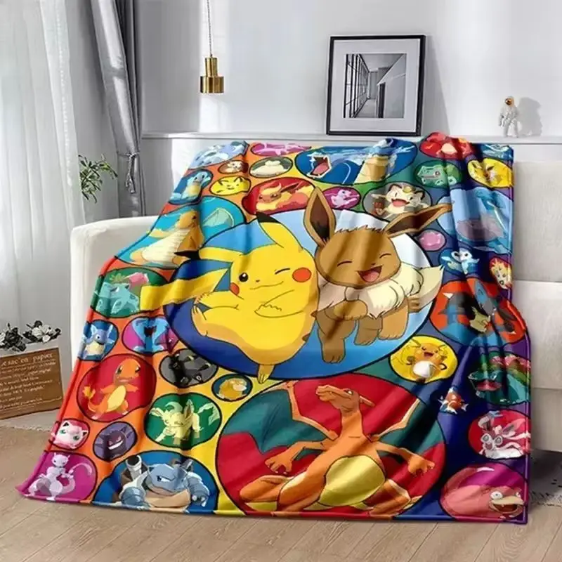 Hot Cartoon Anime Pikachu flanella coperta Pokemon figure casa divano pausa pranzo coperte studente coperte calde pisolino copertura bambino