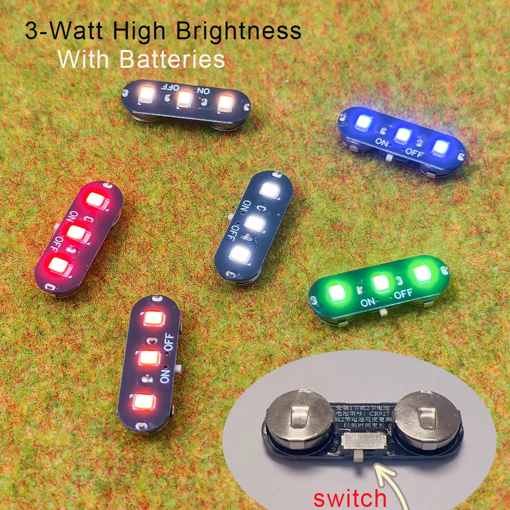 Mini Draadloze Led Lamp 3-Watt Hoge Helderheid Model Licht voor Diy Model Maken/poppenhuis Decoratie/diorama met Batterijen 1PC