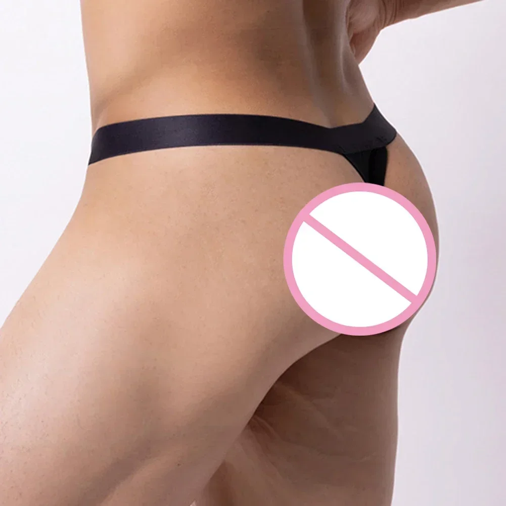 

Mens Underpants Mens Underwears Regular Ring Sexy Solid Color Spandex T-Back Thong All Seasons Briefs G-String