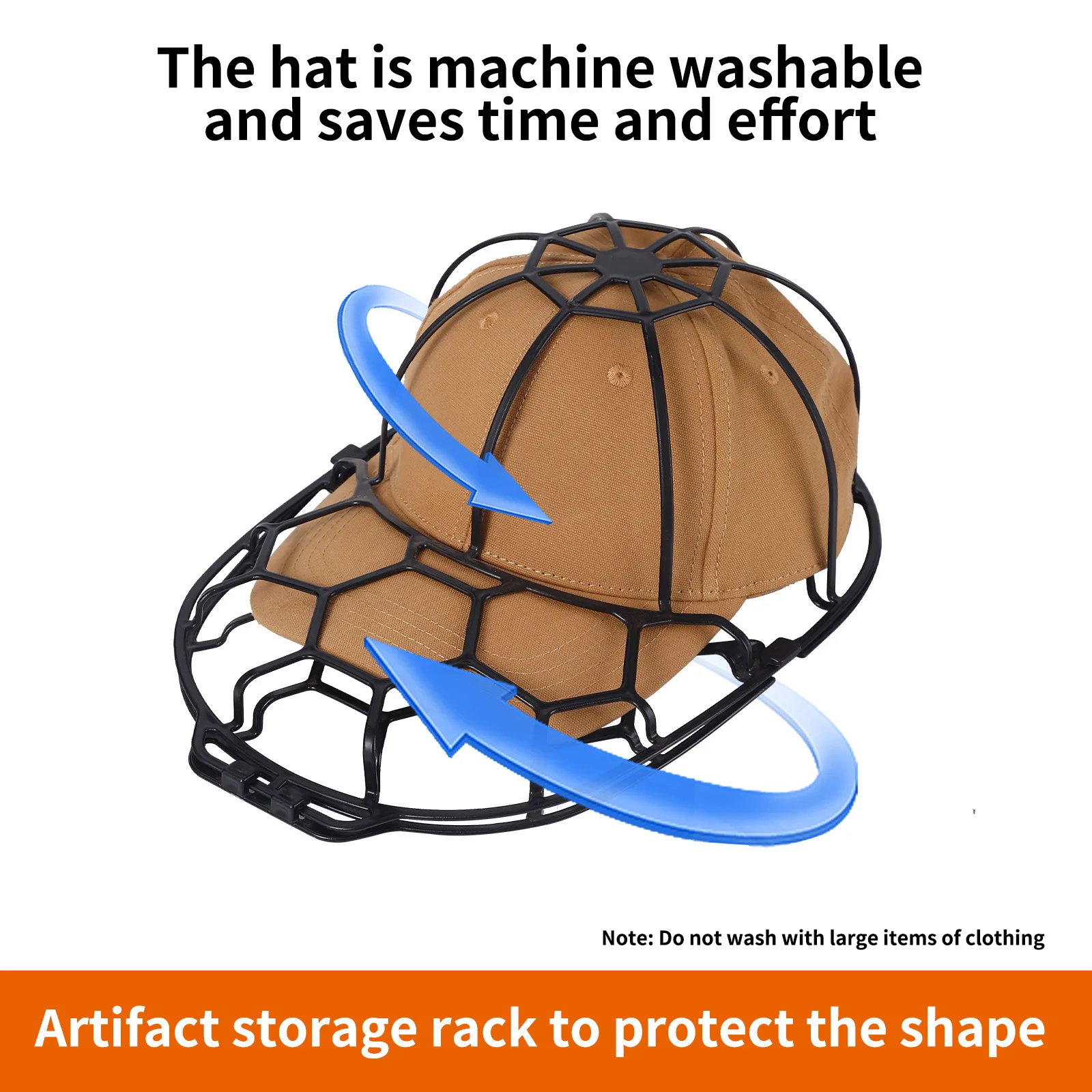 Bolsa de limpieza para gorras de béisbol antideformación para lavadora - imagen 4