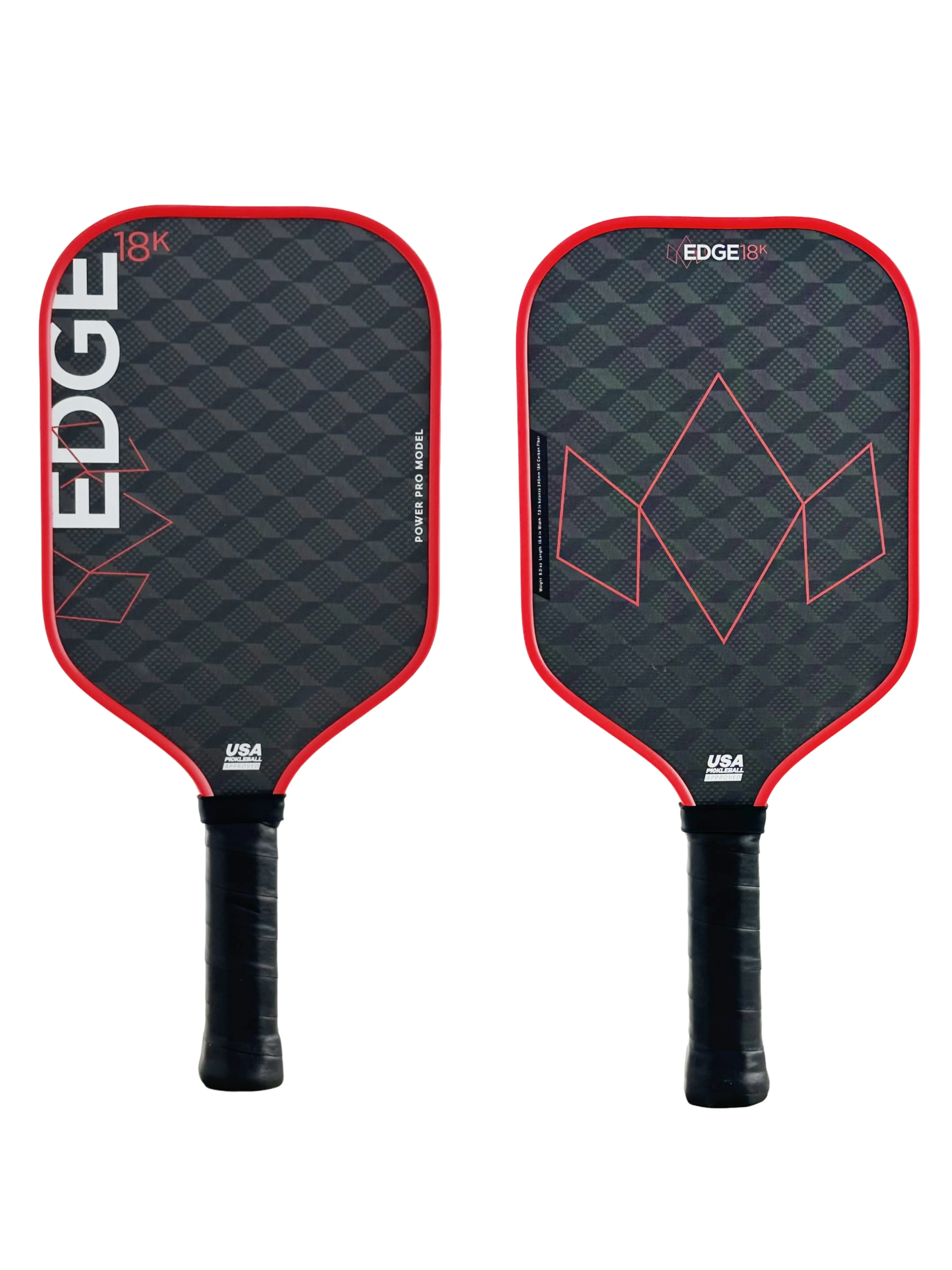 Pagaia Per Pickleball In Fibra Di Carbonio Edge 18K, Nucleo Di Alimentazione A Nido D'ape In Polimero, Spessore 16 Mm, Superficie Strutturata, Grande Punto Dolce-image