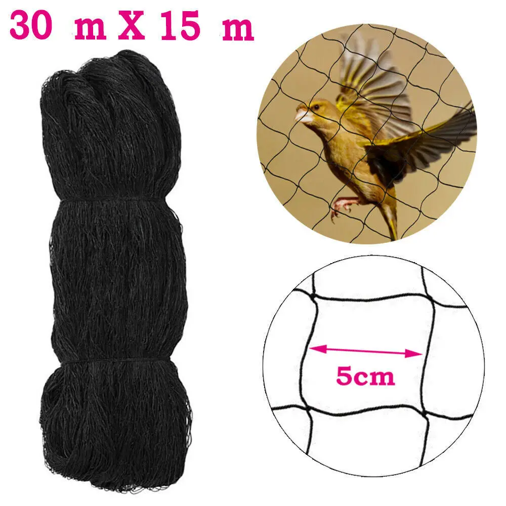 Gartennetz, Anti-Vogel-Netz, 5 cm Maschenweite, 30 x 15 m, robustes Polyester-Schutznetz für Obstbäume, Gemüse, Pflanzen, Moskitonetz – Detail 6