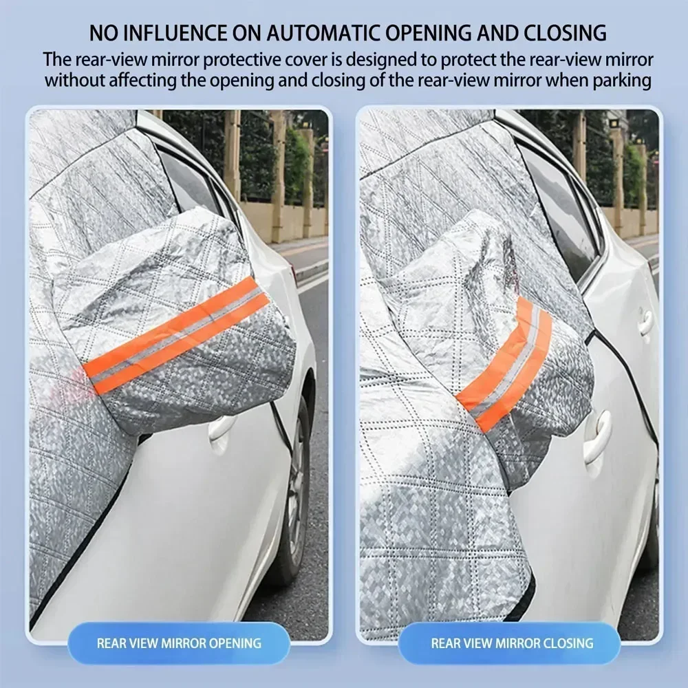 

Car snow shield front windshield snow, frost and frost cover Windows in winter with thickened clothing cover in winter
