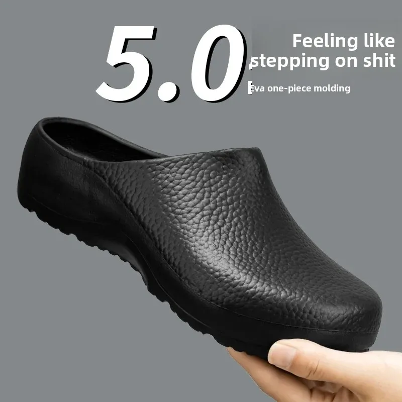 

Водонепроницаемые нескользящие кухонные туфли для пар (мужские и женские), грязеотталкивающие рабочие сандалии, обувь для медсестер, дышащие сабо