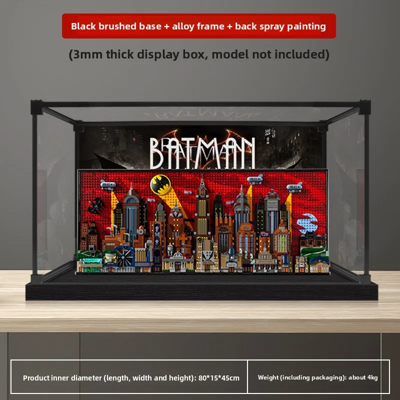 Suitable for LEGO 76271 Batman Animated Version of Gotham City Model Acrylic Display Box Storage Dust Cover