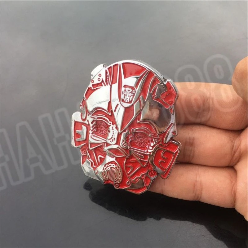 3D Pure Metal Car Stickers Autobots Logo Transformers Badge Emblem Rear Rear Emblem for Mobile Phone Laptop Fashion Decoration