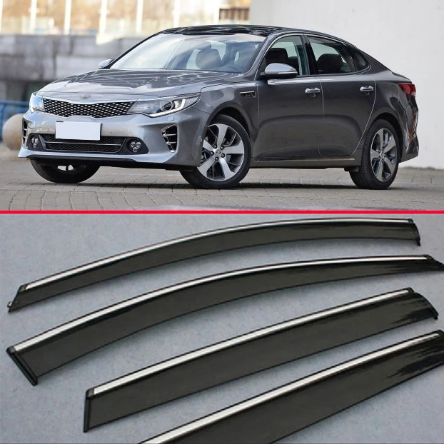 

Window Wind Deflector Visor Rain/Sun Guard Vent For KIA K5 Optima 2016 2017 Car Accessories Stickers