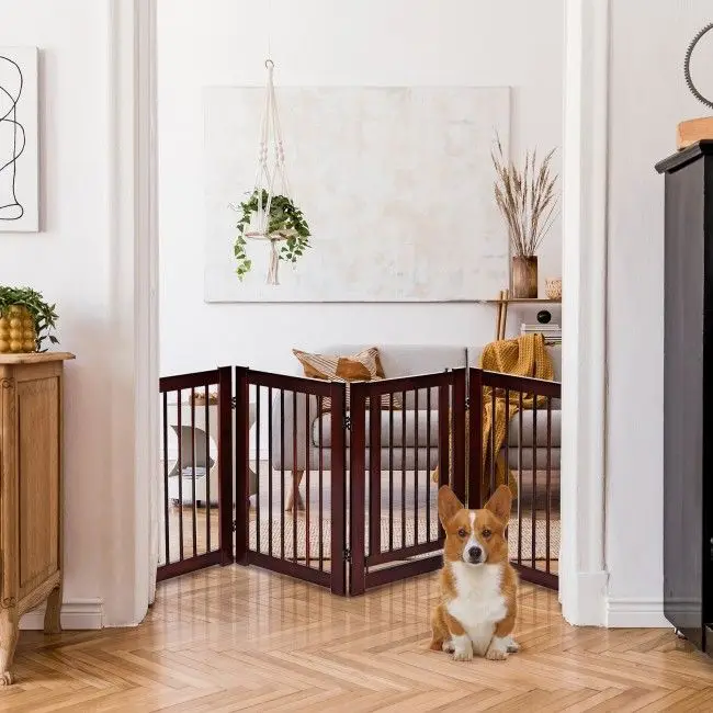 

30 Inch Configurable Folding 4 Panel Wood Fence