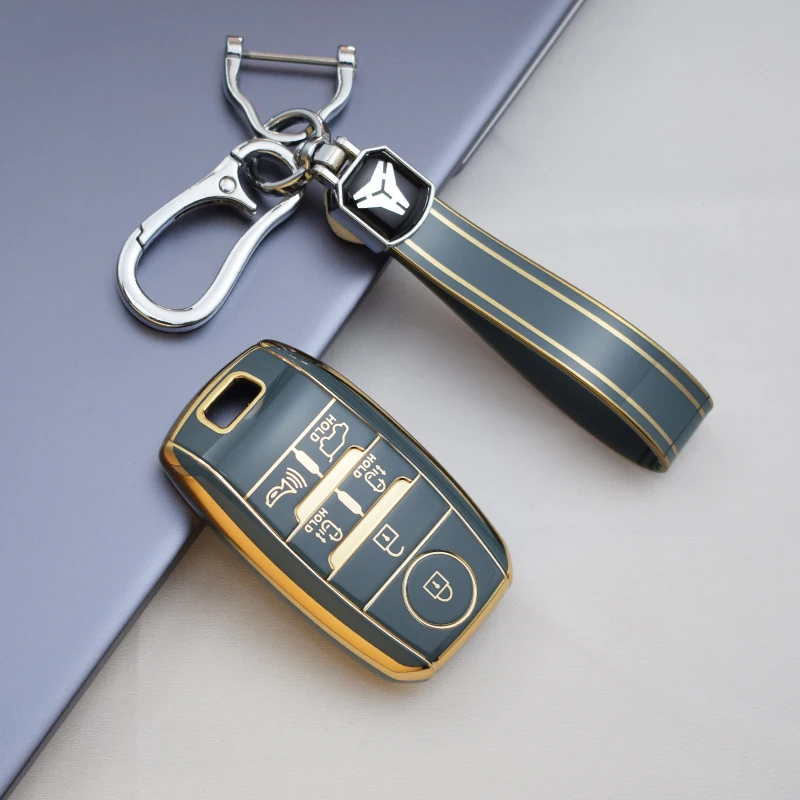 6 tasten Weiche TPU Auto Schlüssel Fall Abdeckung für KIA Sorento Sedona 2020 Grand Karneval 2019 Shell Fob Halter Keychain zubehör