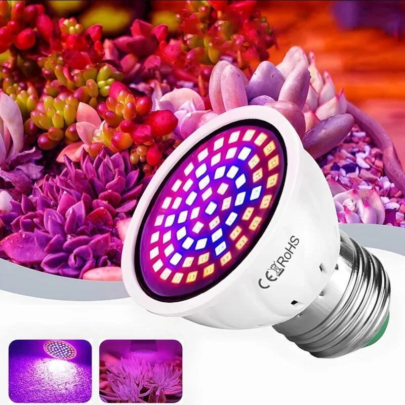 LED Plant Grow Light ถ้วย E27 E14 พืชในร่มเติมแสงถ้วย 220V Hydroponic Full Spectrum หลอดไฟสีม่วง Plant Growth โคมไฟถ้วย Lam