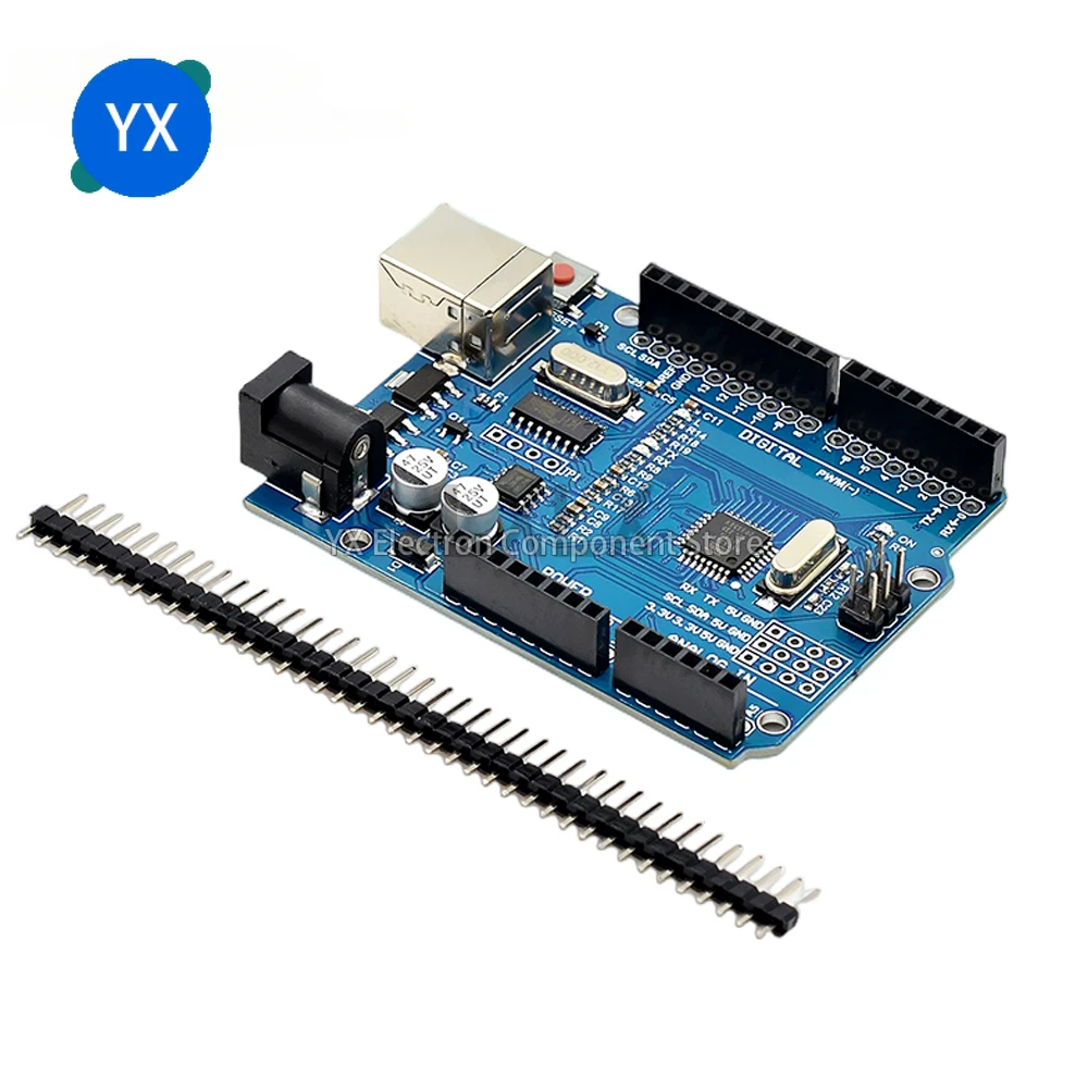 Плата Arduino UNO R3 ATMEGA328P с USB-интерфейсом CH340G (версия SMD), 1 шт.