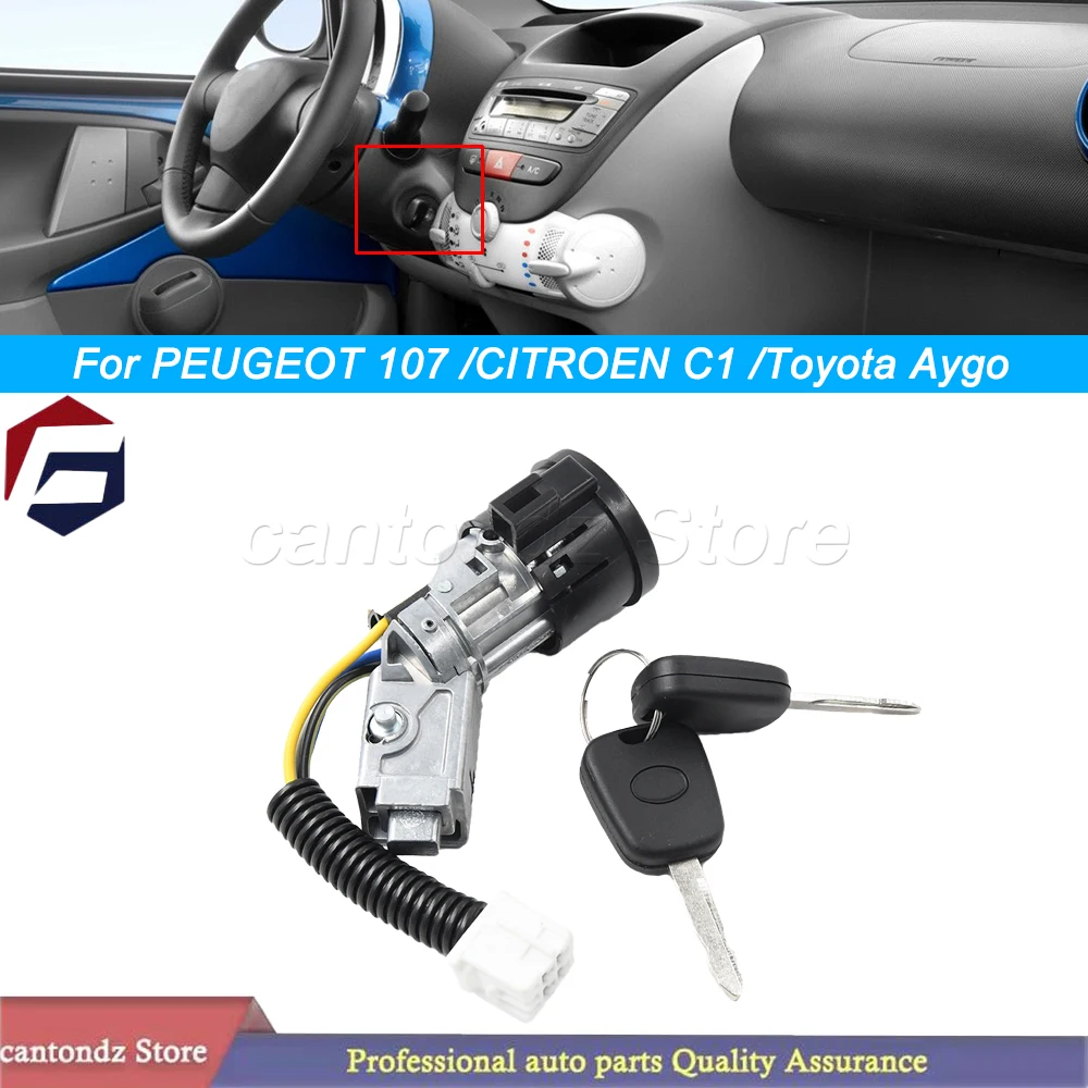 

N0502200 N0501412 For PEUGEOT /107 CITROEN C1 /Toyota Aygo Ignition Lock Cylinder Barrel Switch with Keys