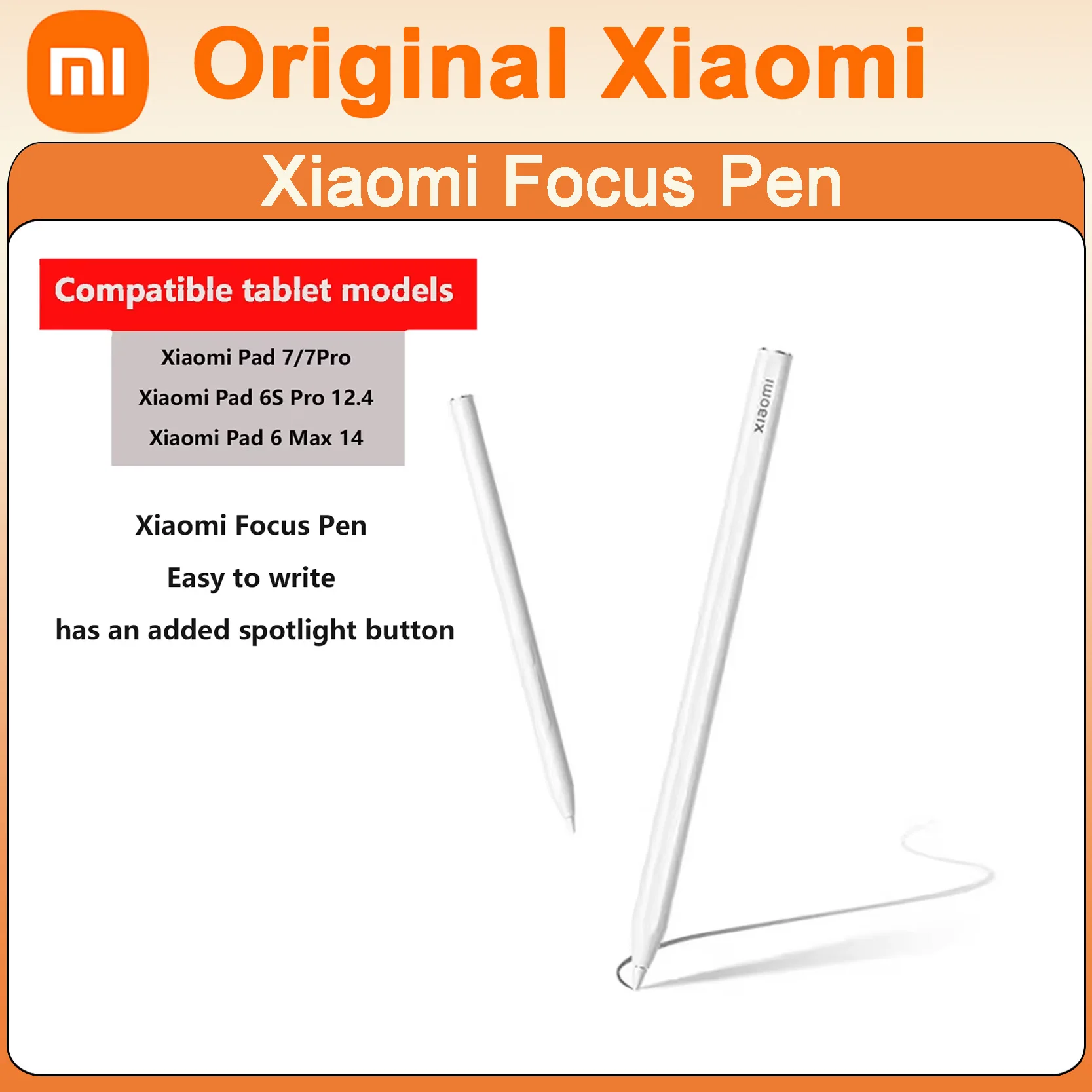 Original Xiaomi Focus Stylus Low Latency 8192 Pressure Pen Smooth 