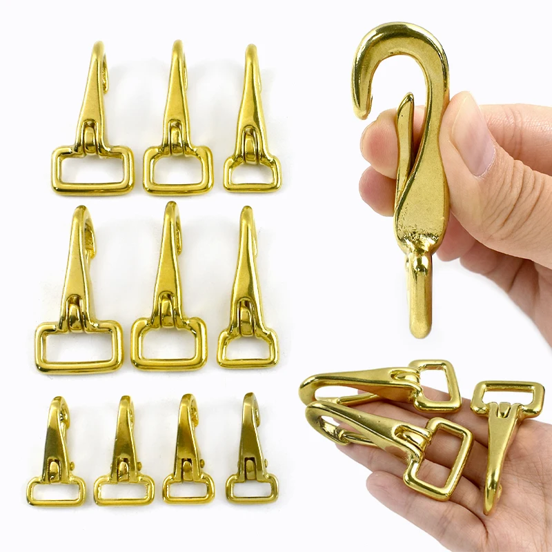 

1-5Pcs Brass Carabiner for Bag Halter Backpack Shoulder Strap Snap Hook Dog Collar Trigger Clip Clasp Harness Hardware Fastener
