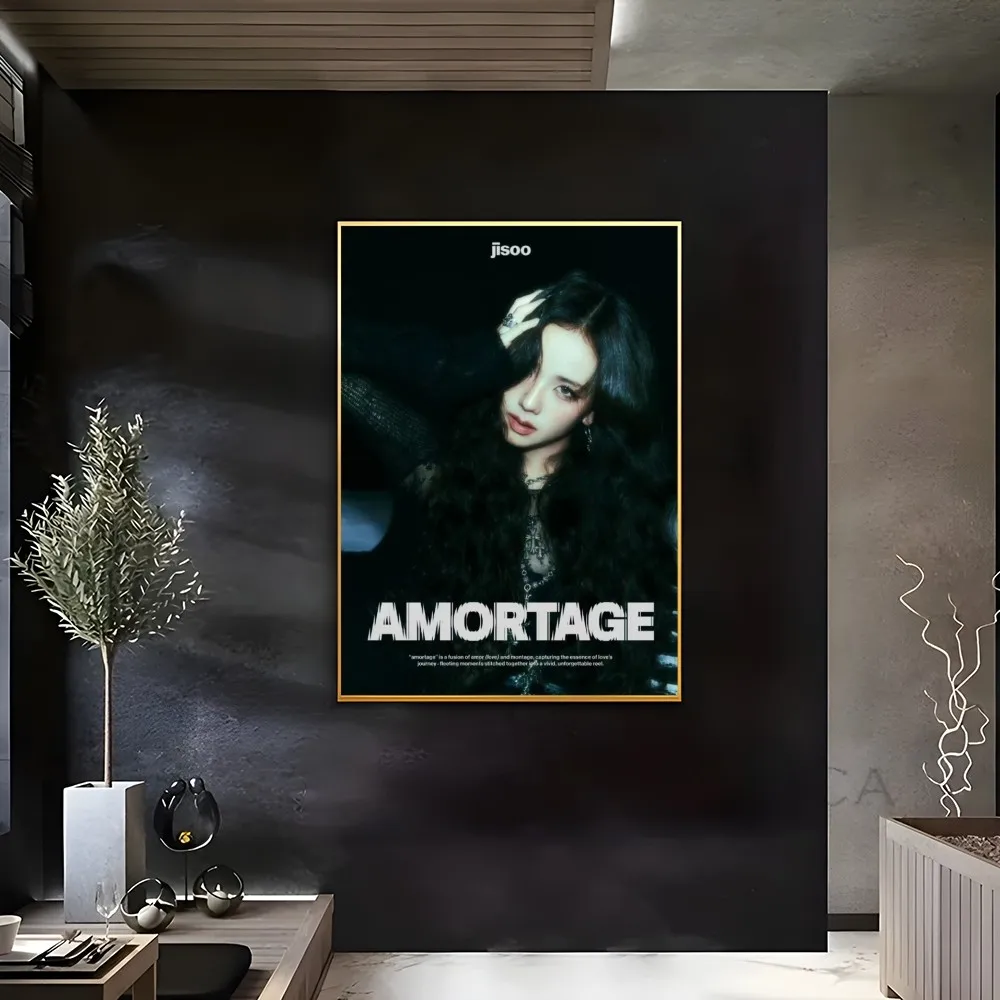 J-Jisoo A-AMORTAGE Poster Sticky Wall Art Printing Waterproof Home Living Bed Room Bar Aesthetic Decor