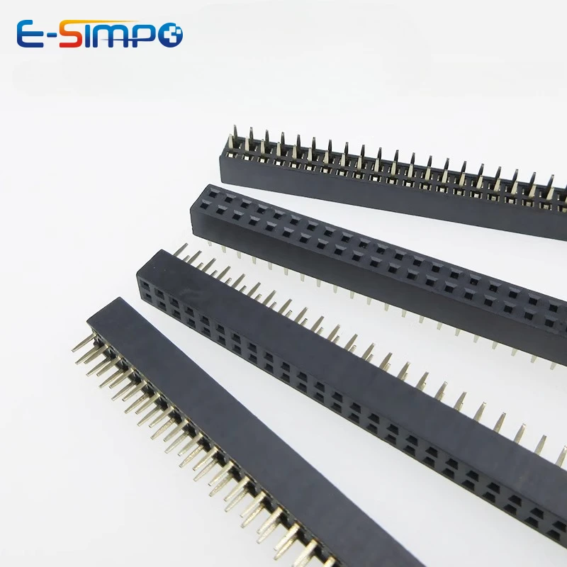 10pcs 2.0mm Double Row Straight Female 2-40P Pin Header Socket Connector 2x2/3/4/5/6/7/8/9/10/12/14/15/20/25Pin PH=4.3MM