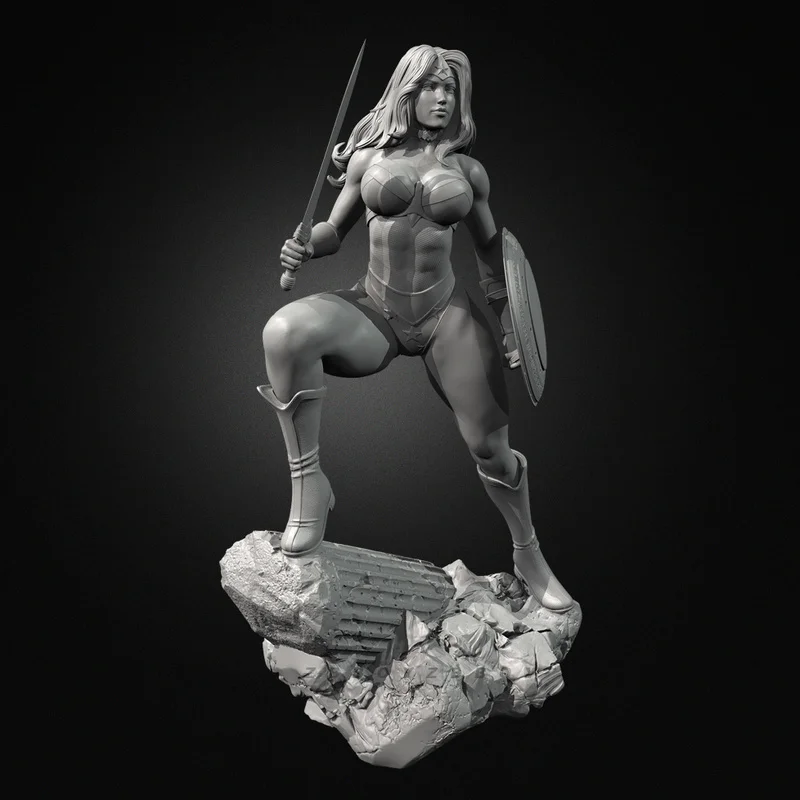 

38 мм 50 мм 75 мм модель из смолы, фигурка Thunderbolt Heroine Gk, микроминиатюрная белая модель игрушки с 3D принтом в разобранном виде и неокрашенная