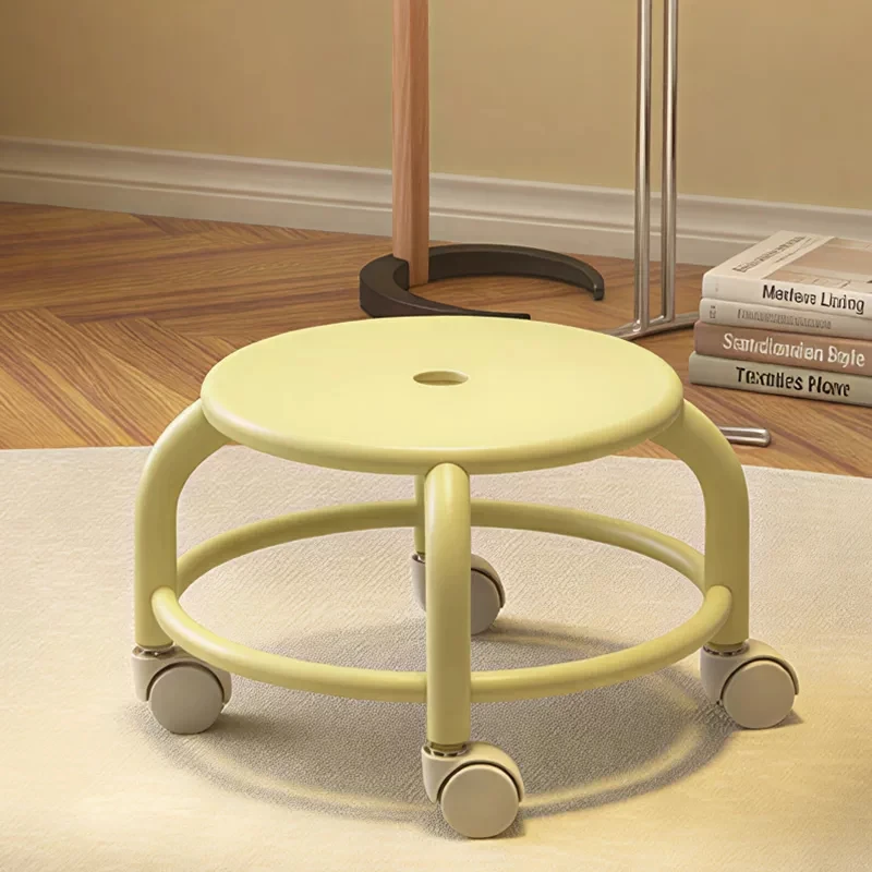 Wheel Pink Shoes Changing Stool Modern Outdoor Small White Shoes Changing Stool Kid Orange Taburete Tocador Dopamine Furniture