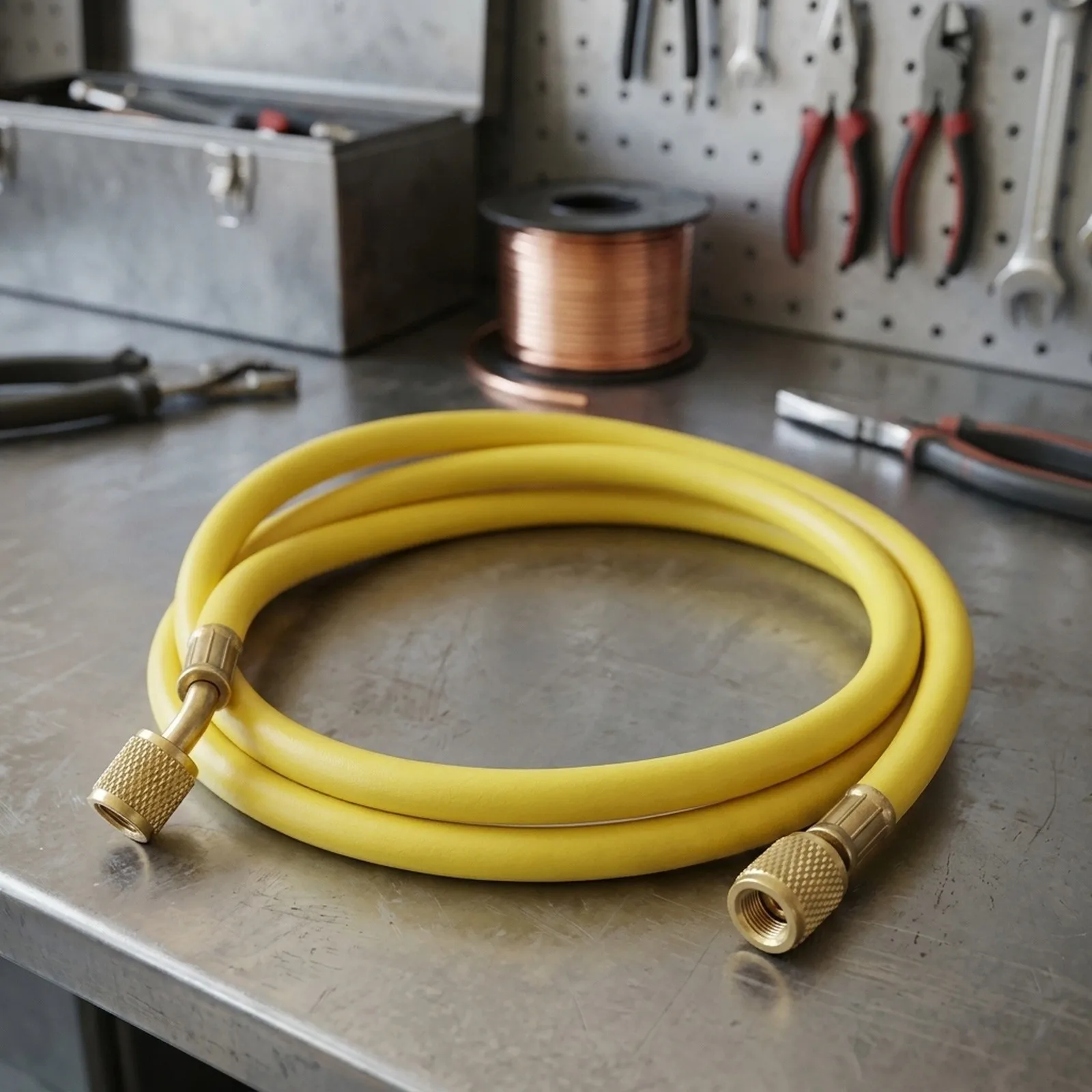 1/4 for sae Charging Hose 1/4 for sae Thread 800 PSI Working Pressure Wear-resistant Charging Hose For AC Refrigeration