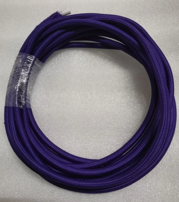 2m 3m 5m 10m 250V 2 Core 0.75mm2 Textile Electric Wire Fabric Cloth Braided Flex Cable Vintage Lamp  Cord