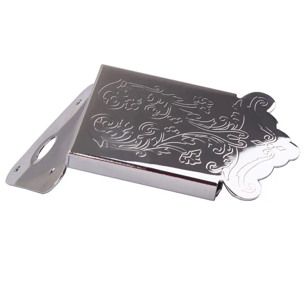 Triangle Tailpiece Bridge Metal Mandolin Part with Removable Cover for Guitar Kit Cigar Box Guitar Replacement