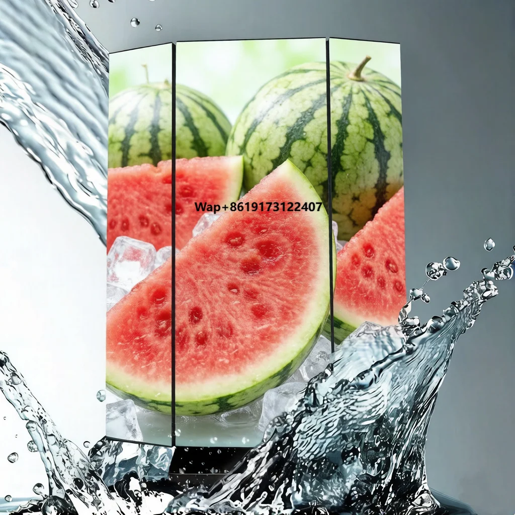 Ultra-Thin Foldable LED Advertising Panels GOB Coating IP65 Rated Indoor Digital Three-sided Folding Led Wall for Shopping Mall