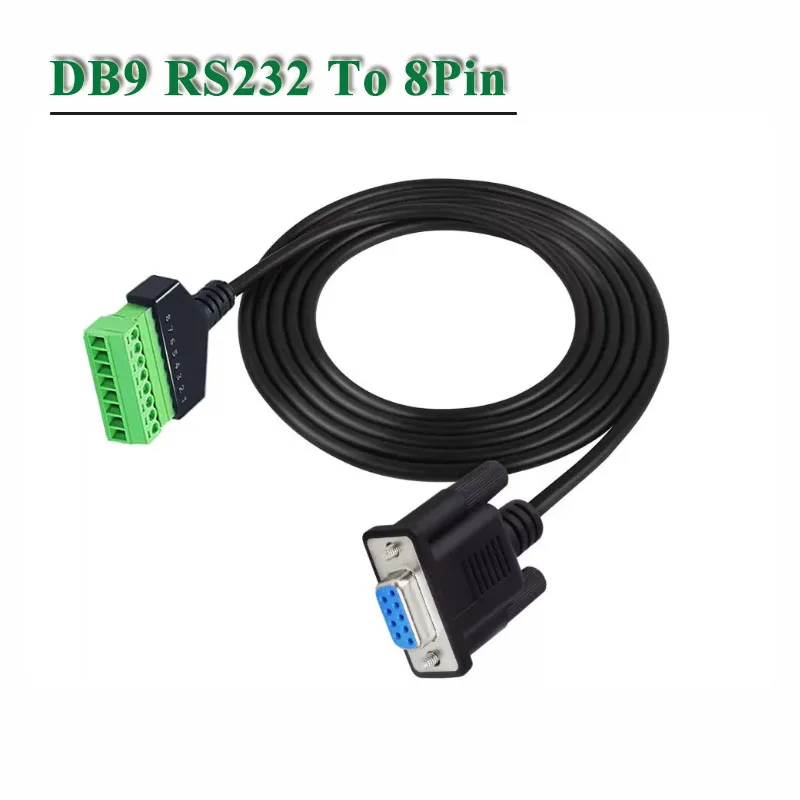 Cable Conector DB9 Macho a Hembra de 8 Pines, Cable de Extensión DB9 RS232 a 8 Pines sin Soldadura, Línea de Conexión DB9