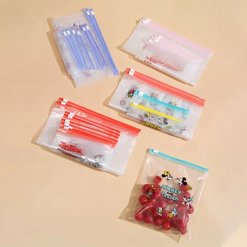 ディズニーミッキー漫画かわいい冷蔵庫鮮度保持バッグクリエイティブ食品バッグ PE 防水密封ポケットアニメ周辺ギフト