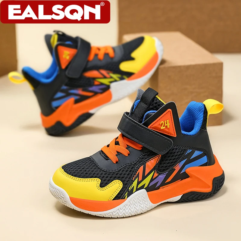 Summer Breathable Children's Sports Shoes Outdoor Basketball Shoes Kids Non-slip Platform Casual Sneakers For Boys Trainers