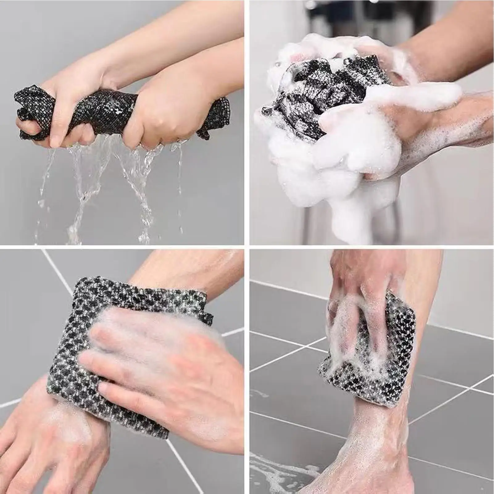 

Полотенце для мытья тела, 4 шт., двустороннее полотенце для очищения кожи, скруббер для спины для душа, для очищения кожи, личной гигиены, для мужчин и женщин