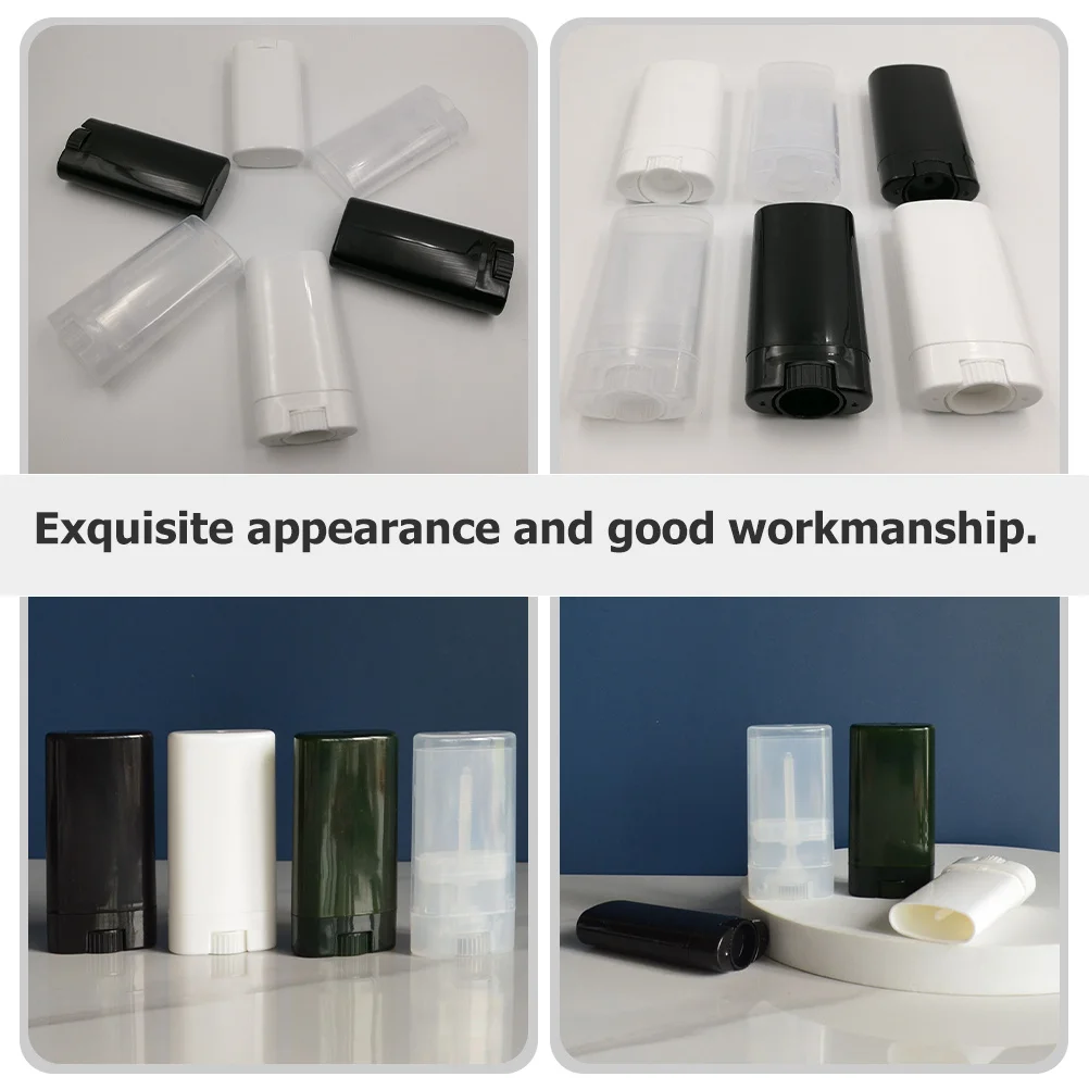 6 Stück leere Lippenstifthülsen, hochwertige tragbare DIY-Lippenbalsambehälter für Reisen, Make-up, nachfüllbarer Unterrohrhalter
