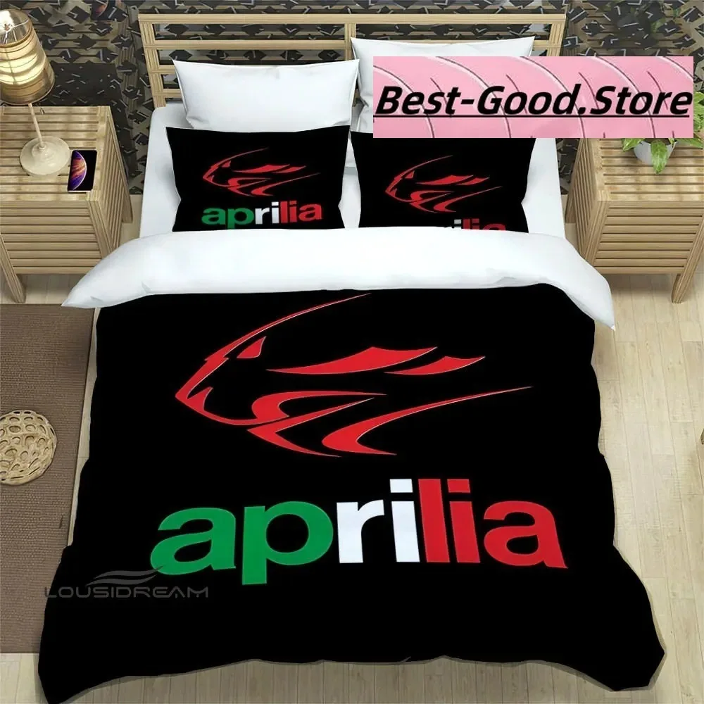 3D Print  Fashion A-Aprilia motorcycle Bedding Set Boys Girls Twin Queen King Size Duvet Cover Pillowcase Bed boys Adult Bedroom