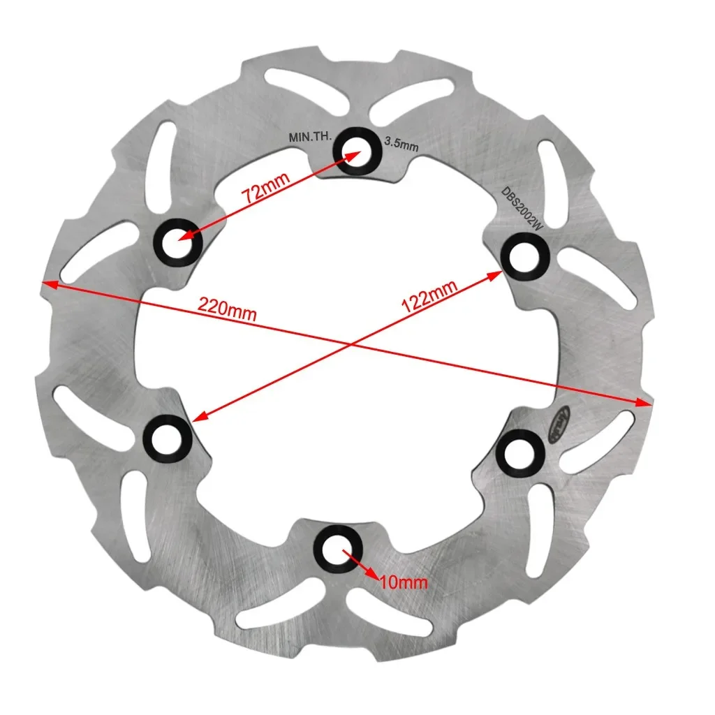 Motorcycle Rear Brake Disc Rotor Fit Honda CR125R 87 92 CR250R 87 CR 500 R  Lightweight Rotor Supermotard