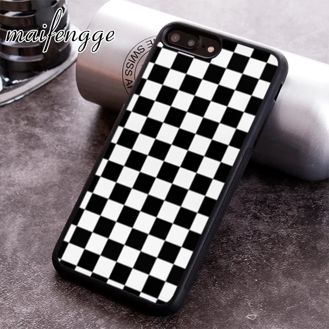 maifengge Checkerboard Plaid Checkered phone Case cover For iPhone 16 15 14 plus 11 12 13 Pro X XR XS max 