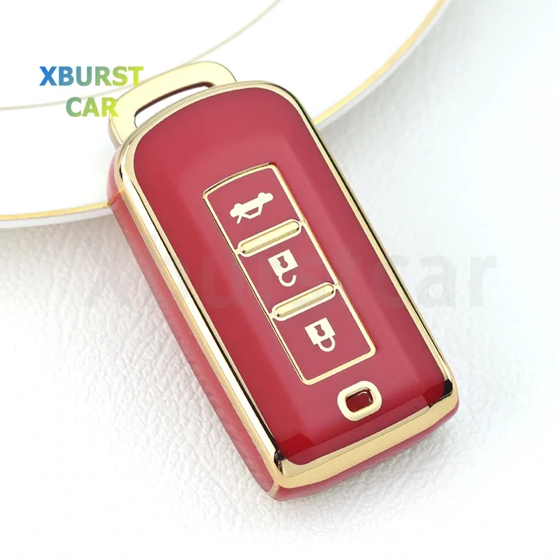 For Mitsubishi Pajero LANCER Sport Eclipse Cross Outlander ASX Soft TPU Car Remote Key Case Cover Shell Fob Holder Accessories