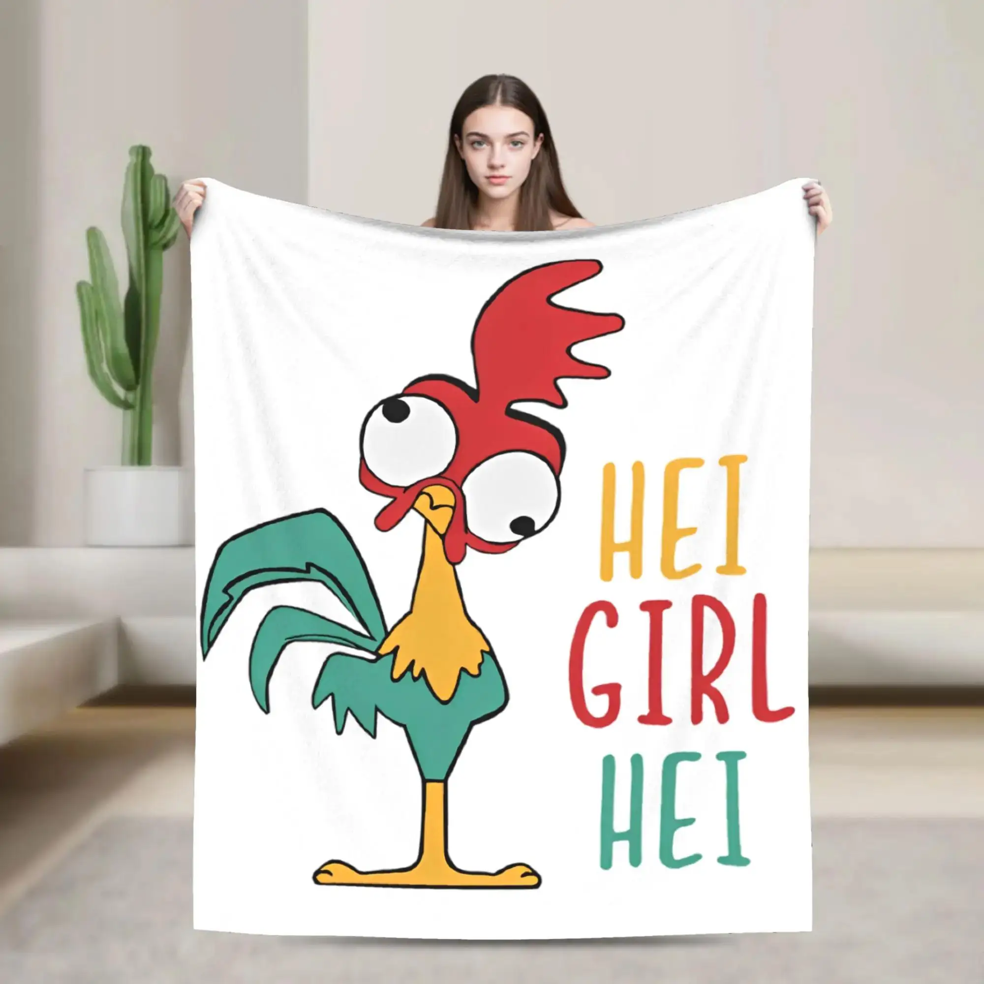 

Плюшевый плед Hei Girl Hei Moana: теплый, мягкий, с милым рисунком, для кровати, дивана или софы, для мальчиков и девочек