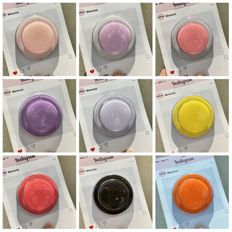 

Ins Candy Soft Magnetic Phone Holder Grip Tok Solid Color Folding Phone Stand Bracket Magnet Finger Socket for Cell Daily Decor