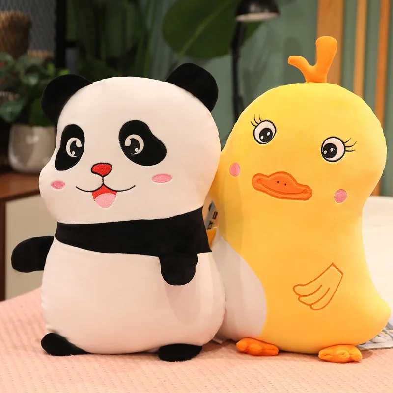 Travesseiro dos desenhos animados macio panda dinossauro pato unicórnio brinquedo de pelúcia almofada escritório nap travesseiro decoração para casa presente aniversário w2847