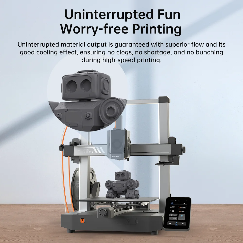 ANYCUBIC 5 كجم خيوط PLA عالية السرعة 1.75 مم بلاستيك للطابعة ثلاثية الأبعاد المواد الاستهلاكية المطاطية لسلسلة ANYCUBIC Kobra 2