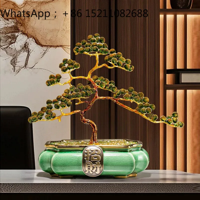 LLY enamel color welcome pine lucky cornucopia ornament light luxury high-end office wine cabinet decoration housewarming gift